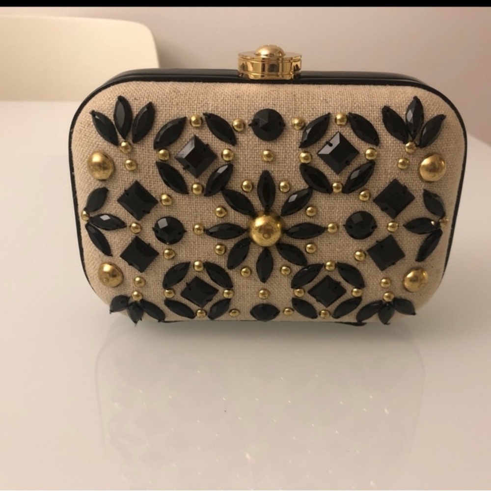 Rafe day/evening beaded bag with gold chain